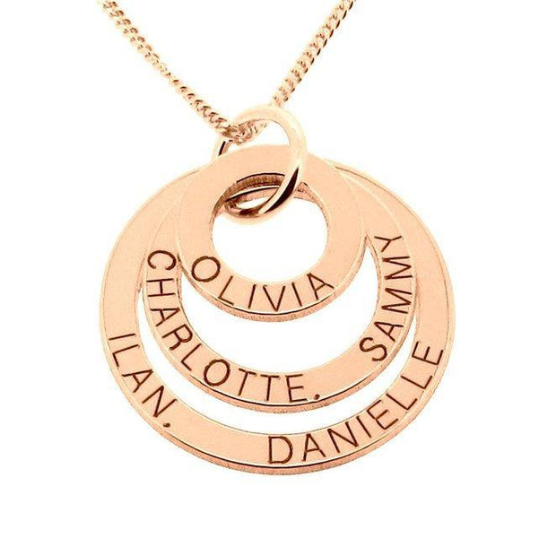 Jewelry for Moms - Three Disc Necklace in Sterling Silver - Unique Executive Gifts