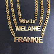 Custom 18K Gold Plated Name Necklace For Men And Women - Unique Executive Gifts