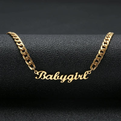 Custom Name Necklace In 18k Gold Plated - Unique Executive Gifts