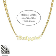 Custom Name Necklace In 18k Gold Plated - Unique Executive Gifts