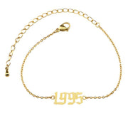 Personalized Anklet Bracelet With Special Date - Unique Executive Gifts