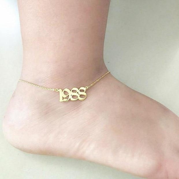 Personalized Anklet Bracelet With Special Date - Unique Executive Gifts
