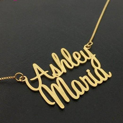 Personalized Two Names Necklace - Unique Executive Gifts