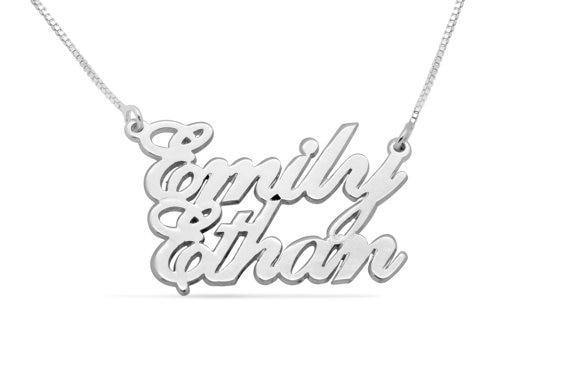 Custom Two Name Necklace Best Gift For Women - Unique Executive Gifts