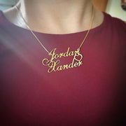 Custom Two Name Necklace Best Gift For Women - Unique Executive Gifts