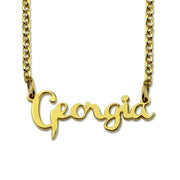 14K Gold Plated Cursive Name Necklace - Unique Executive Gifts