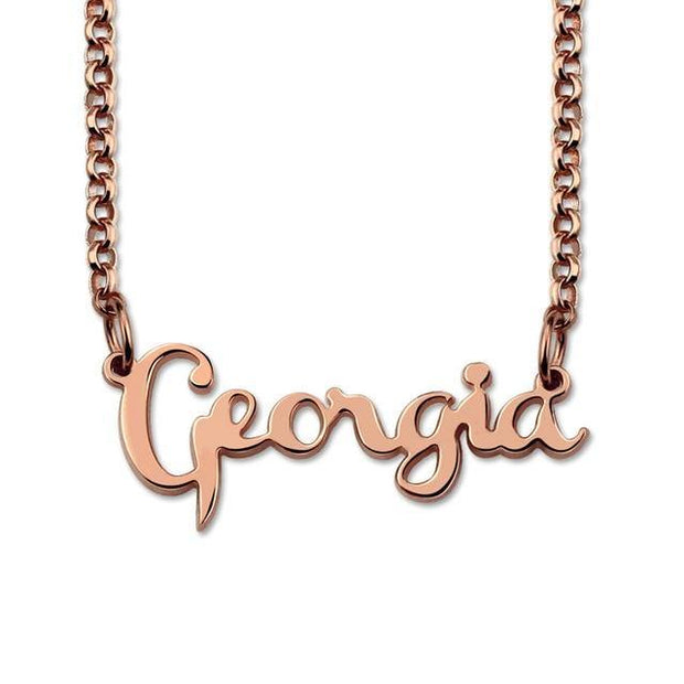 14K Gold Plated Cursive Name Necklace - Unique Executive Gifts