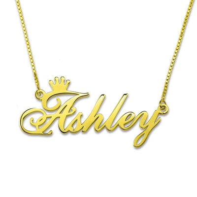 Personalized Name Necklace With Queen Crown - Unique Executive Gifts