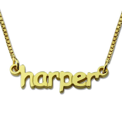 Personalized 18k Gold Plated Sterling Silver Name Necklace for Beloved One - Unique Executive Gifts