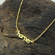 Personalized 18k Gold Plated Sterling Silver Name Necklace for Beloved One - Unique Executive Gifts