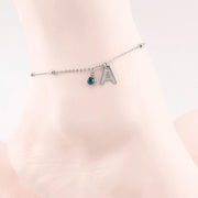 Personalized  Anklet Bracelet Initial Name Alphabet with Brishtone - Unique Executive Gifts