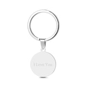 Round Personalized Photo Keychain Holder