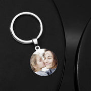 Round Personalized Photo Keychain Holder