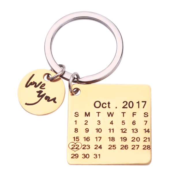 Personalized Calendar Keychain With Special Date